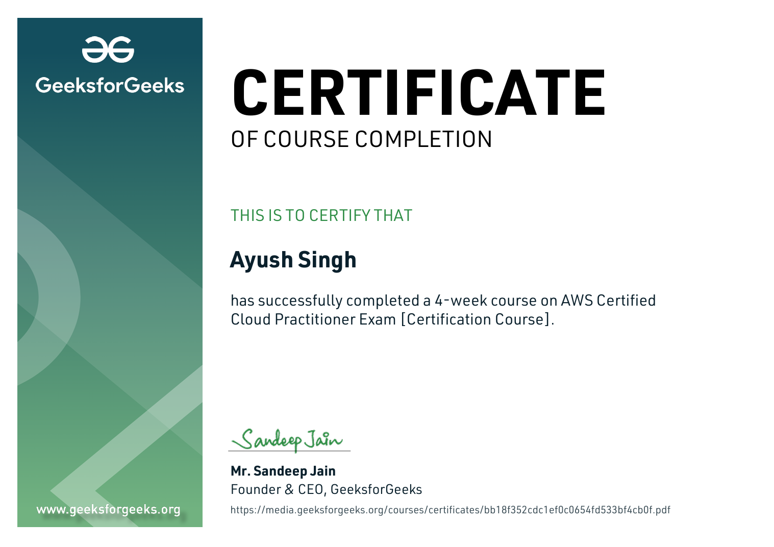 AWS Cloud Practitioner Certification