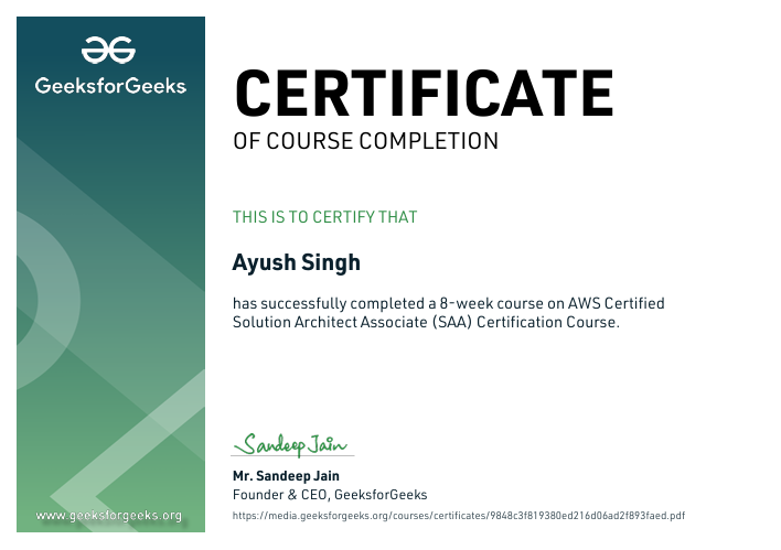 AWS Certified Solution Architect Associate