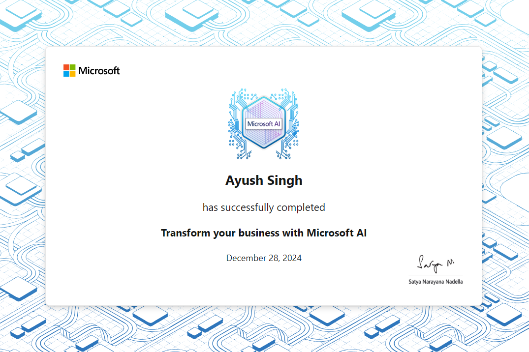 Transform Business with Microsoft AI Certificate