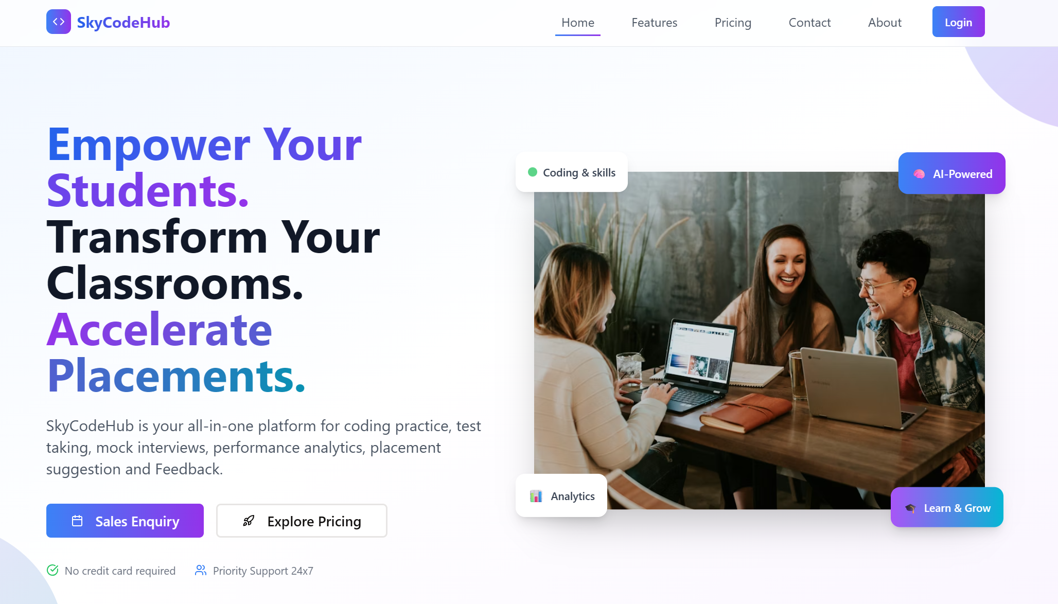 SkyCodeHub Project Screenshot